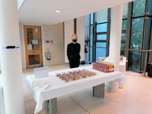 Pre packaged catering options Covid secure at Murray Edwards College Events, Univeristy of Cambridge
